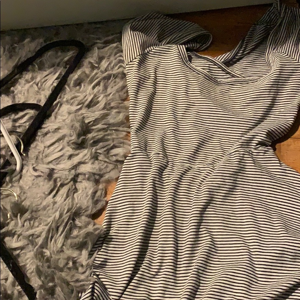 Striped cut out dress